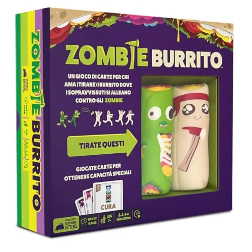 Asmodee Zombie Burrito, gra planszowa, 7 lat, 2-5 graczy, edycja włoska