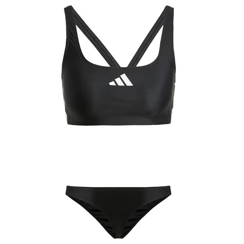 Offerta a tempo: Adidas Donna 3 Stripes V-Back Bikini, Black/White, 34 - 68% da 45.00 € a 14.46 €