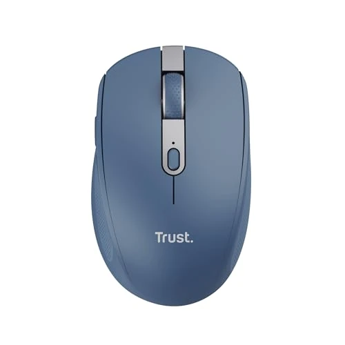 Begrenztes Angebot: Trust Ozaa Leise Kabellose Maus Bluetooth + 2.4GHz, Kompakte Mehrgeräte Funkmaus, 60% Recyclingkunststoff, Wiederaufladbare Bluetooth Maus Laptop PC Computer Windows Android Mac - Blau von 40.13 EUR auf 28.49 EUR (Rabatt 29%)