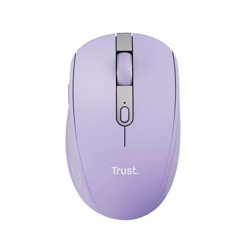 Tijdelijke aanbieding: Trust Ozaa Stille Draadloze Muis Bluetooth + 2.4GHz, Compacte Wireless Mouse, 60% Gerecycled Plastic, Oplaadbare Bluetooth Mouse PC Computer Laptop Windows Android Mac - Paars van 40.15 EUR naar 26.90 EUR (korting 33%)