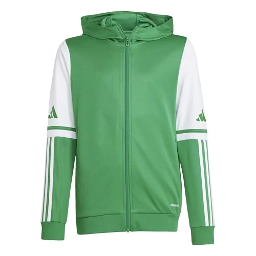 adidas Unisex - Bambini SQUADRA25 HOODY KIDS, Verde (Team Green/White), 7-8 anni