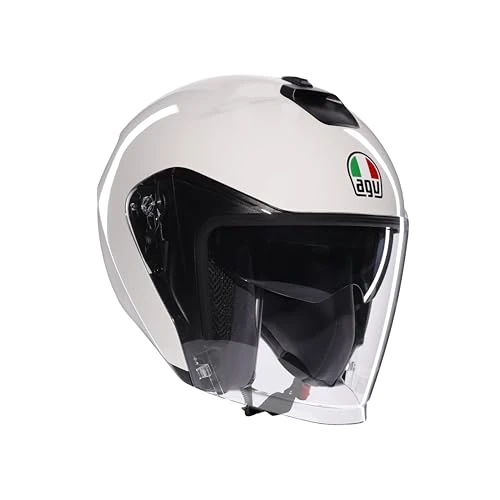 Offre limitée : AGV - IRIDES E2206, Casque Moto Jet, Open Face Unisex Helmet, Écran Anti-Rayures et Protection UV, Materia White, M de 127.99 € à 127.99 € (0.00% de remise)