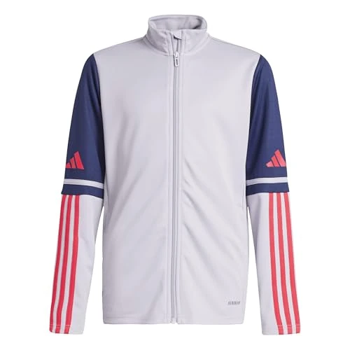 Tijdelijke aanbieding: adidas Uniseks-Kind SQUADRA25 TRAINING JACKET KIDS, glory grey/team navy blue 2/pure ruby, 5-6 Years van 33.29 EUR naar 33.29 EUR (korting 0%)