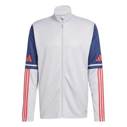 Limited-time offer: adidas Men's Squadra25 Training Jacket, Glory Grey/Team Navy Blue 2 / Pure Ruby, M from 38.00 GBP to 31.49 GBP (save 17%)