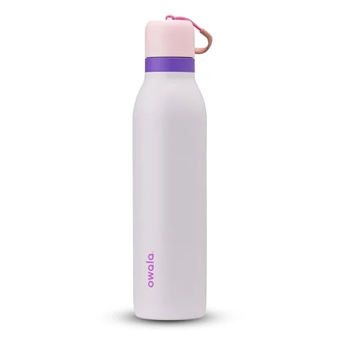 Limited-time offer: Owala FreeSip Twist Insulated Stainless Steel Water Bottle with Straw for Sports and Travel, 710ml, Pink, Purple (Dreamy Field) from 31.49 £ to 26.49 £ (save 16%)