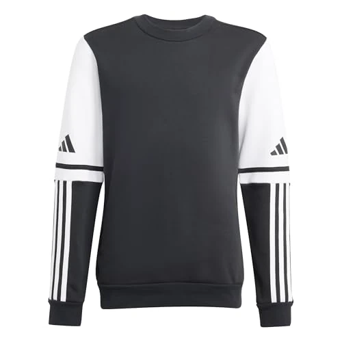 Adidas Unisex Kids SQUADRA25 Sweat Crew Kids, Black/White, 7-8 Years