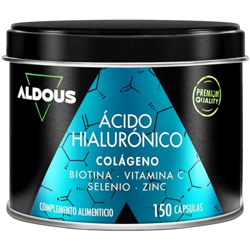 Offerta a tempo: Collagene e Acido Ialuronico 220 mg - 150 Capsule con Vitamina C, Biotina, Zinco e Selenio - Integratore Capelli, Pelle, Unghie - 800mg Collagene Idrolizzato - Articolazioni, Muscoli e Ossa - ALDOUS - 28% da 27.97 € a 20.18 €