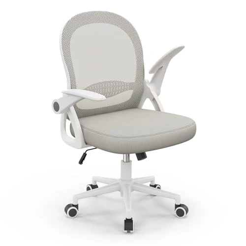 Offerta a tempo: naspaluro Sedia Ufficio, Sedia Scrivania con Supporto Lombare, Poltrona Ufficio in Rete Traspirante, Sedie Ergonomica Braccioli e Altezza Regolabili, Grigio - 10% da 69.99 € a 63.17 €