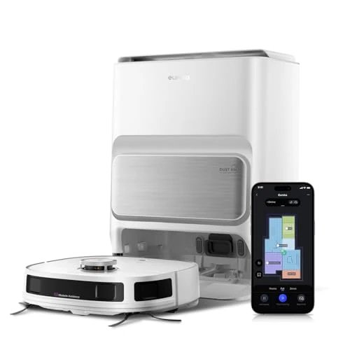 Offerta a tempo: Eureka J12 Ultra Robot Aspirapolvere e Lavapavimenti 5000Pa Doppio Panno Rotante, Autosvuotante/Autolavante/Autoasciugante/Autorigenerante/Autopulente, Evitamento Ostacoli AI 3D, Navigazione LiDAR - 38% da 369.00 € a 229.99 €