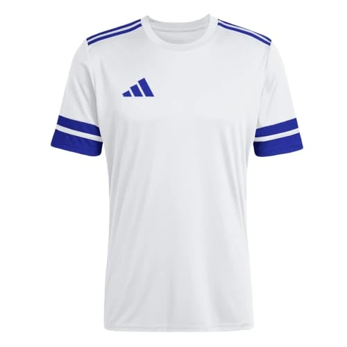 Offerta a tempo: adidas Uomo Squadra25 Jersey Short Sleeve Shirt, White/Royal Blue, S - 15% da 23.00 € a 19.59 €