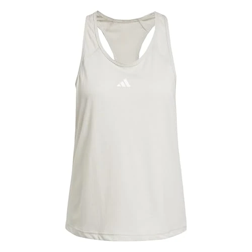 adidas Damen Train Essentials Minimal Branding Racerback Tank Top, Wonder Alumina/White, XL