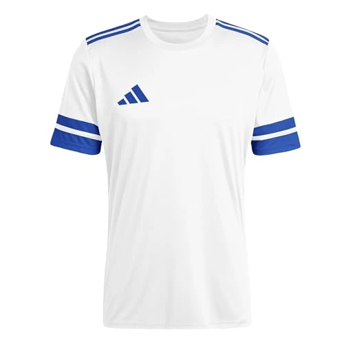 adidas Men's SQUADRA25 Jersey Short Sleeve, White/Royal Blue, 3XL