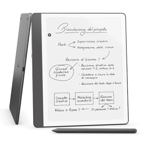 Oferta limitada: Amazon Kindle Scribe (64 GB) | Pantalla rediseñada con bordes uniformes. Escribe a mano sobre tus libros y documentos | Lápiz prémium | Gris tungsteno de 479.99 EUR a 369.99 EUR (ahorro 23%)
