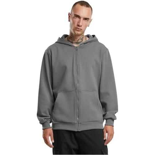 Offerta a tempo: Urban Classics Cozy Zip Hoody - Felpa con Cappuccio da Uomo, vestibilità Larga, Taglie XS-5XL, Grigio Cloud, XXXXL - 45% da 59.90 € a 32.94 €