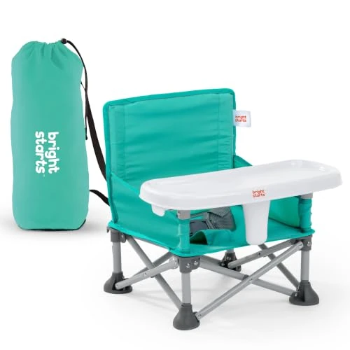 Tijdelijke aanbieding: Bright Starts Pop 'N Sit Draagbare Booster, voor binnen en buiten, vloerzitting met voederbak, groenblauw, 6 Mos - 3 jaar van 29.99 € naar 29.99 € (0.00% korting)
