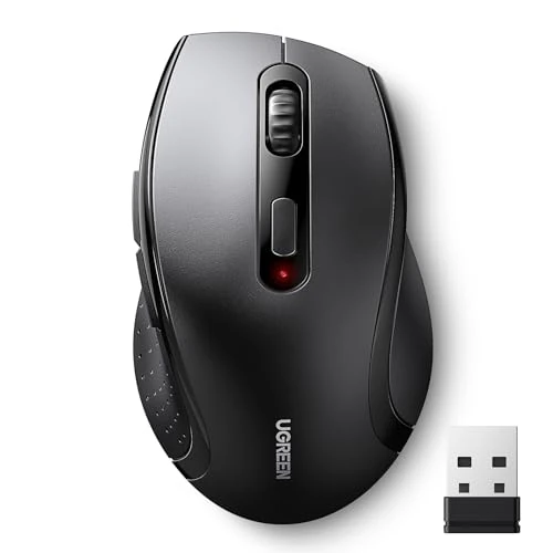 Limited offer: UGREEN Wireless Mouse, Silent Computer Mouse, 12-Month Battery Life, 3-Level DPI, 6 Buttons, 10M Range, Ergonomic Design, for PC/Tablet, Windows/MacOS/Android, etc. from 9.96 EUR to 8.47 EUR (save 15%)