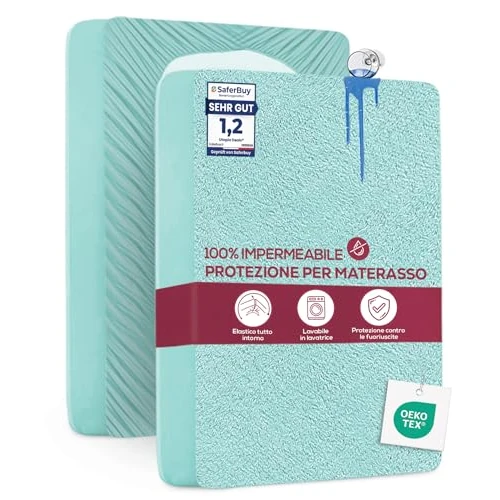 Zeitlich begrenztes Angebot: Utopia Bedding Matratzenschoner 160 x 200 x 30 cm Wasserdicht, Oeko-TEX Zertifiziert Matratzenauflage Atmungsaktive, Matratzenschutz, Rundum Elastisch Spa Blau von 53.90 € auf 9.01 € (83.28% Rabatt)