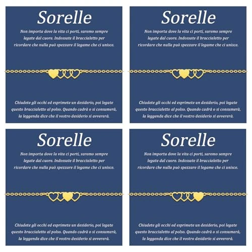 SUNSH 4 Bracciale per Sorelle/Migliore Amica Bracciale per Ragazze,Braccialetto Della Ragazza Miglioe Bff Regalo per Sorelle Regalo Di Compleanno Natale,Braccialetto Abbinato All'amore