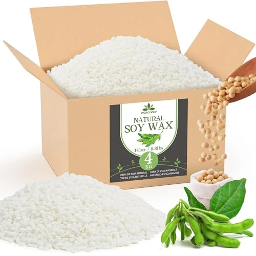 Zeitlich begrenztes Angebot: Sojawachs für Kerzen 4KG, Premium Kerzenwachs, Kerzenwachs zum Gießen & Kerzenherstellung, 100% Natürliches Sojawachs für Kerzen von 44.99 € auf 36.32 € (19% Rabatt)