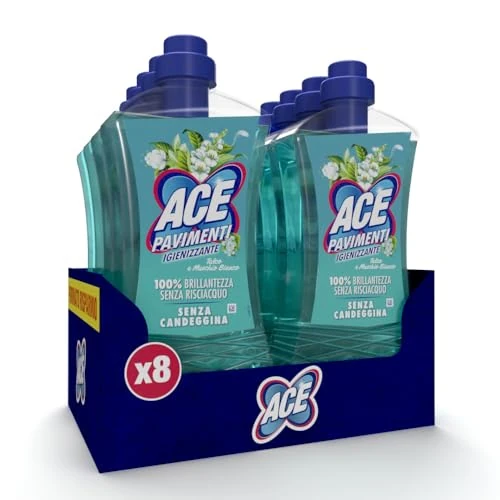 Offerta a tempo: ACE Pavimenti - Igienizzante Talco e Muschio Bianco - 8 Pezzi — 32% da 15,99 € a 10,80 €