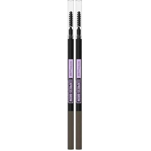 Maybelline New York Augenbrauenstift, Brow Ultra Slim Liner, Nr. 04 Medium Brown (Packung mit 2)