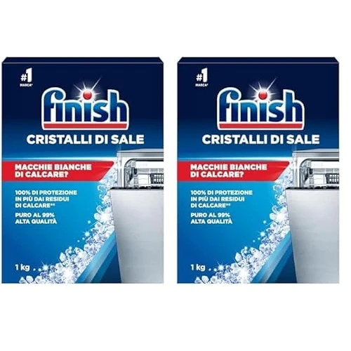 Finish Cristalli di Sale, 1 kg (Confezione da 2)