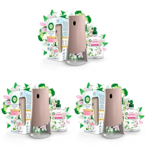 Offerta a tempo: Air Wick Active Fresh Deodorante per Ambienti, Confezione con 1 Diffusore Automatico senza gas, 1 Ricarica alla Fragranza Bouquet di Gelsomini 228ml, 2 Pile AA, Neutralizza Odori 24/7 - 9% da 23.10 € a 20.98 €
