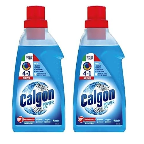 Offerta a tempo: Calgon Power Gel 4 in 1 per Capi Morbidi, 2 Confezioni da 1.5 l di Anticalcare per Lavatrici, Additivo per una Protezione da Calcare, Corrosione, Sporco e Cattivi Odori - 5% da 16.78 € a 15.94 €