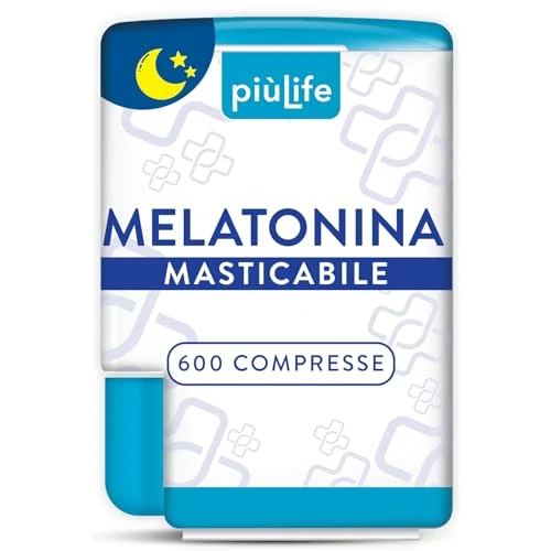 Offerta a tempo: Melatonina Per Dormire Meglio – 1 mg per compressa – Caramelle melatonina forte e pura, senza zucchero – Allevia Jet Lag, Pastiglie per dormire come un Sonnifero Naturale Sonno zZZ – PiùLife - 26% da 11.99 € a 8.90 €