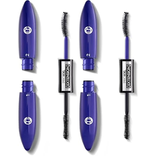 L'Oréal Paris Mascara, Salon Lashes, Extension Effect, Long-lasting, No Clumping or Smudging, Pro XXL Extension, Black (Pack of 2)