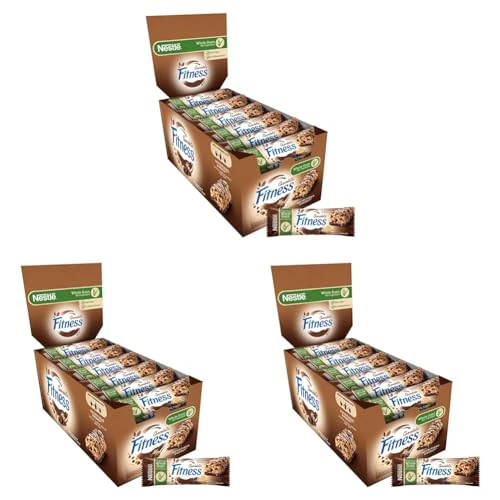FITNESS Cioccolato Fondente Barrette di Cereali Integrali, 24 pezzi da 23.5g (564g) (Confezione da 3)