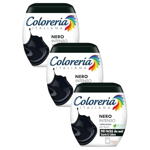 Offerta a tempo: Coloreria Italiana Grey Colorante Tessuti e Vestiti in Lavatrice, Nero Intenso, 1 Confezione (Confezione da 3) - 47% da 22.77 € a 11.97 €