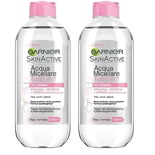 Offerta a tempo: Garnier SkinActive - Acqua Micellare Tutto in 1 - 2 Pezzi x 400ml — 50% da 7,98 € a 3,99 €