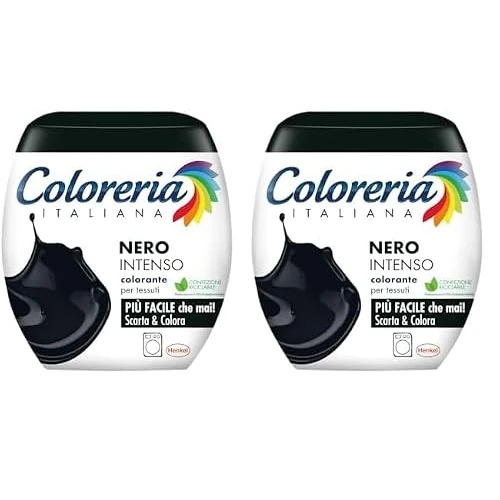 Offerta a tempo: Coloreria Italiana Grey Colorante Tessuti e Vestiti in Lavatrice, Nero Intenso, 1 Confezione (Confezione da 2) - 46% da 15.18 € a 8.18 €