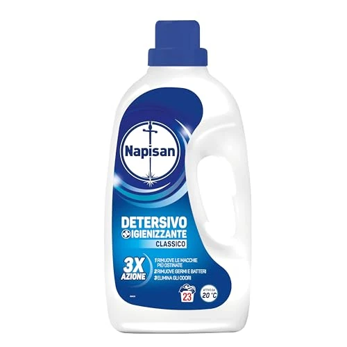 Offerta a tempo: Napisan Detersivo Lavatrice Liquido Igienizzante Odor Stop, 3 Confezioni da 1.15 l da 69 Lavaggi di Detersivo Lavatrice Liquido - 82.75% da 25.34 € a 4.37 €