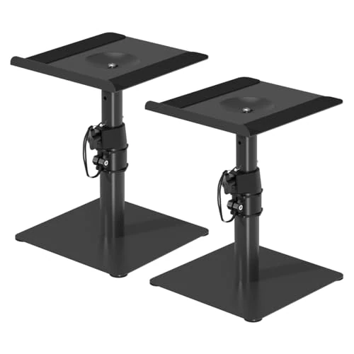 Limited-time offer: Suptek Free-Standing Speaker Stand Desktop Set, 9.6 x 8.8 inch Trays, Height Adjustment and Tilt, Universal Audio Holders for Computer and Bookshelf Speakers, Elevated Sound, 2 Pack, Black, SDM001T from 49.01 £ to 49.01 £ (save 0.00%)