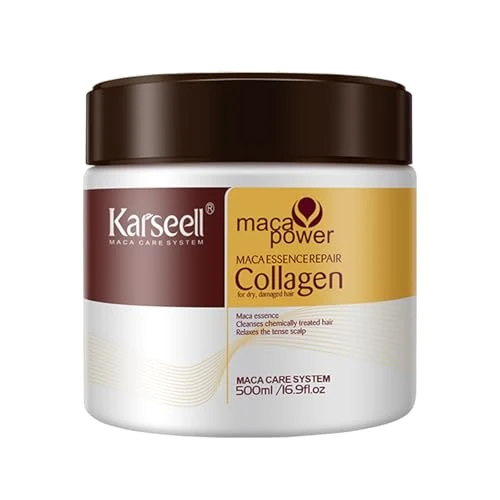 Offerta a tempo: Karseell Collagene Maschera Capelli 500ml, Maca Essenza Riparazione Profonda Maschera — 33% da 39,99 € a 26,99 €