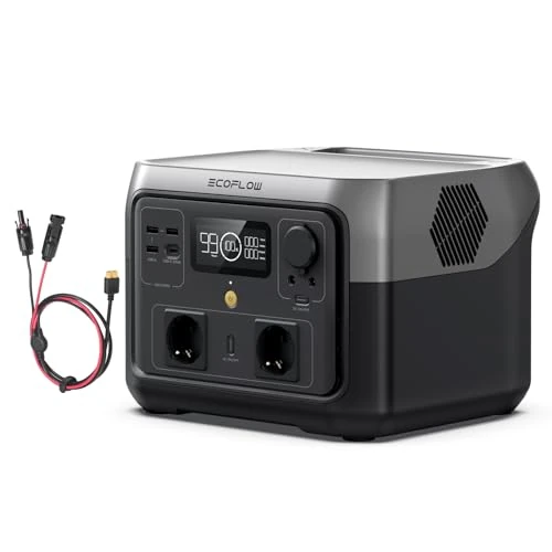 Oferta limitada: EF ECOFLOW River 2 Max 512 Wh Estación de energía portátil con cable XT60i, generador solar con LiFeP04, hasta 1000 W de potencia, carga rápida en 1 hora, potencia de balcón para camping, de 399.00 € a 399.00 € (ahorro 0.00%)