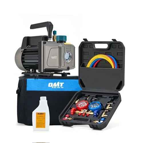 Offre limitée : Orion Motor Tech Pompe à Vide Climatisation 186W 100 L/Min Pompe à Vide Frigoriste Kit de Recharge Climatisation Voiture avec Tuyau Jauge Adaptateurs pour Systèmes Auto HVAC R134a R12 R22 R502 de 139.99 € à 139.99 € (0.00% de remise)