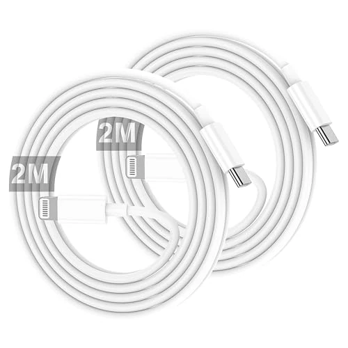 ZMHPJQ 6.6ft iPhone Charging Cable USB C [MFI Certified] 2-Pack Fast Charging Cable Type C to Lightning Fast Charger Cable for Apple iPhone14 13 12 Pro Max Mini/11/XS/X/8 Plus/2020 SE/iPad