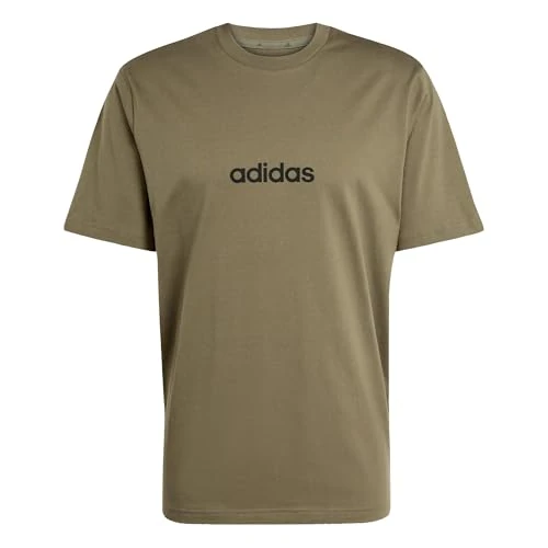 Tijdelijke aanbieding: adidas Hombre ESSENTIALS LINEAR SINGLE JERSEY TEE, olive strata/black, XS van 20.00 € naar 20.00 € (0.00% korting)