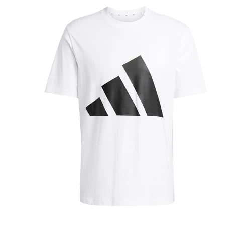 adidas Homme Essentials Big Logo Single Jersey Tee, White/Black, S