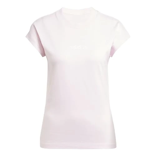 Offerta a tempo: Adidas Femme Essentials Linear Cotton T-Shirt, Clear Pink/White, M - 15% da 20.00 € a 16.99 €
