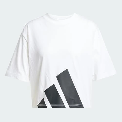 Zeitlich begrenztes Angebot: adidas Damen Essentials New Logo Boyfriend Shirt, White/Black, S von 30.00 € auf 18.99 € (37% Rabatt)