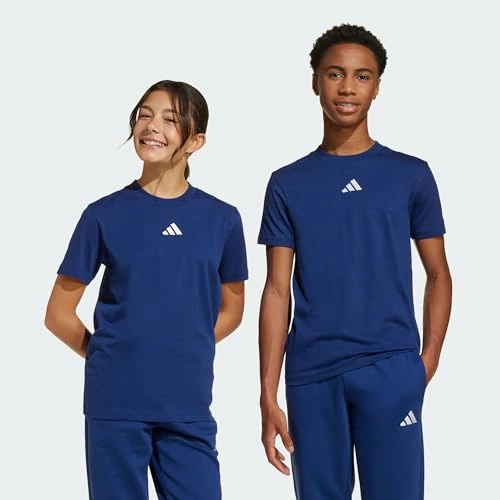 Tijdelijke aanbieding: adidas uniseks-kind Essentials Shirt, dark blue/white, 15-16 Years van 18.00 € naar 18.00 € (0.00% korting)