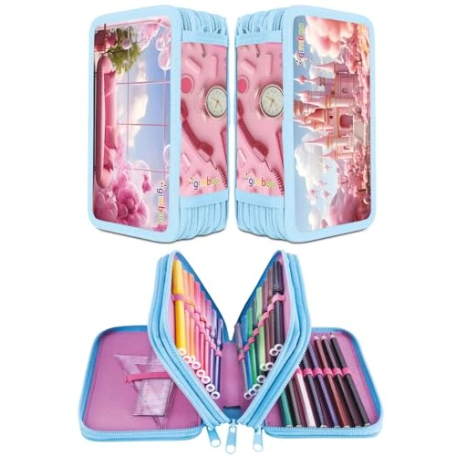Limited-time offer: gimboo School Pencil Case with Accessories, Multicoloured, 19 x 11,5 x 6 cm, Motif: Sweet Pink Motif from 14.23 £ to 13.70 £ (save 4%)