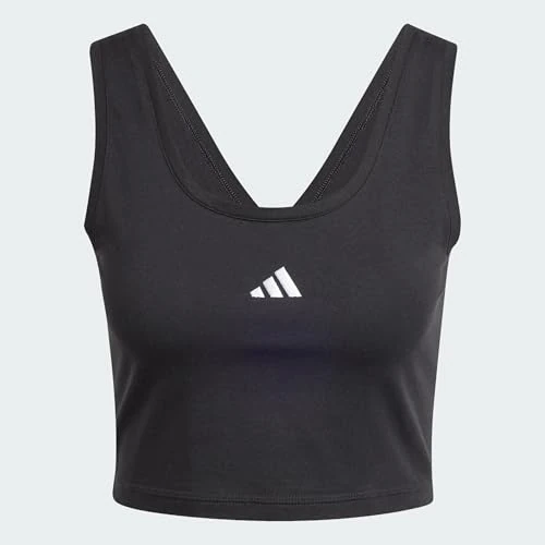 Zeitlich begrenztes Angebot: adidas Damen Essentials Small Logo Cotton Lifestyle Tank Shirt, Black/White, L von 20.00 € auf 11.60 € (42% Rabatt)