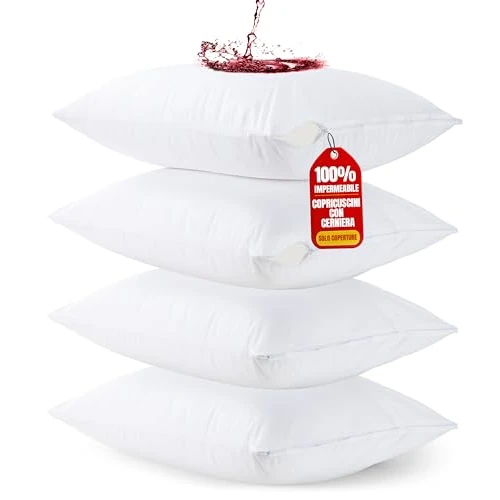 Limitiertes Angebot: Utopia Bedding wasserdichte Kissenbezüge 50 x 80 cm - 4er-Pack - Kissenschoner Mit Reißverschluss - Anti-Bettkäfer-Kissenbezüge von 12.99 EUR auf 10.99 EUR (Spare 15%)