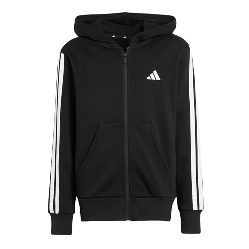 Limited-time offer: adidas Unisex Kids Essentials Full Zip Hoodie Sweatshirt, Black/White, 13-14 Years from 33.00 £ to 33.00 £ (save 0.00%)