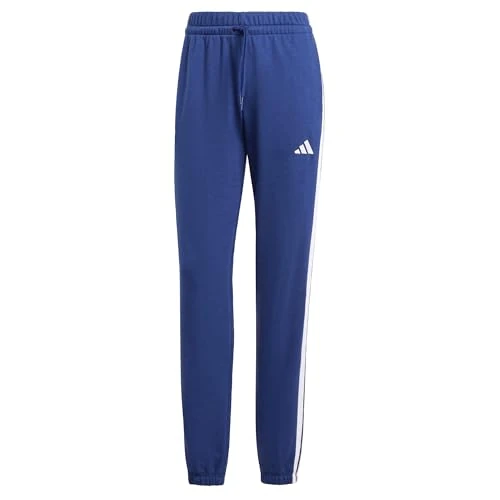 Zeitlich begrenztes Angebot: adidas Damen Essentials 3-Stripes French Terry Cuffed Pants, Dark Blue/White, L von 50.00 € auf 33.99 € (32% Rabatt)
